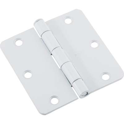 3-1/2 WHT 1/4RC DR HINGE