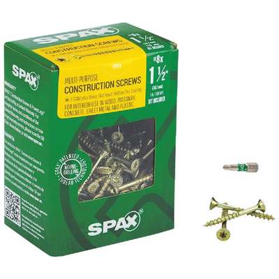 8X1-1/2 MP FH INT SCREW 1# SPAX