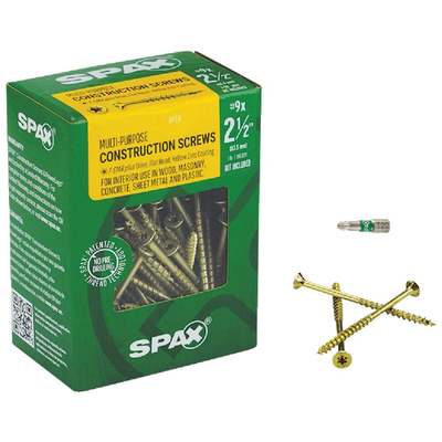 9X2-1/2 MP FH INT SCREW 1# SPAX