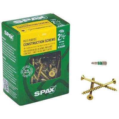 10X2-1/2 MP FH INT SCREW 1# SPAX