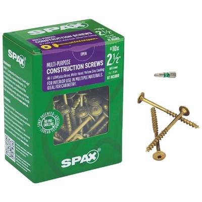 10X2-1/2 MP WH INT SCREW 1# SPAX