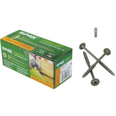 3/8X5 WH PWRLAG SCREW 25 SPAX