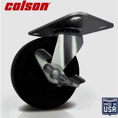 3" Poly Swivel Caster w/ Brake