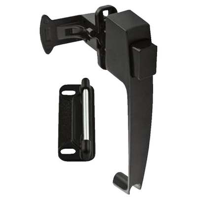 BLK PUSHBTN DOOR LATCH