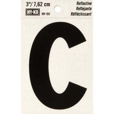 3" REFLECT LETTER C