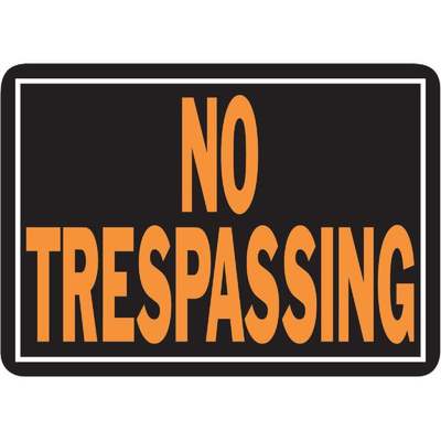 10X14 NO TRESPASS SIGN