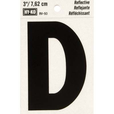 3" REFLECT LETTER D