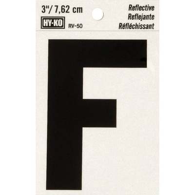 3" REFLECT LETTER F