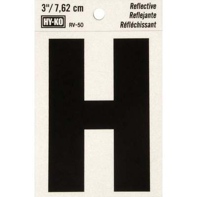 3" REFLECT LETTER H