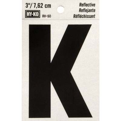 3" REFLECT LETTER K