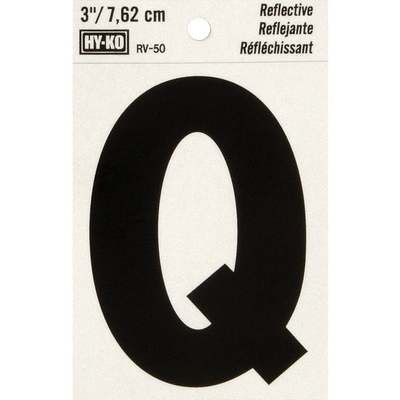 3" REFLECT LETTER Q