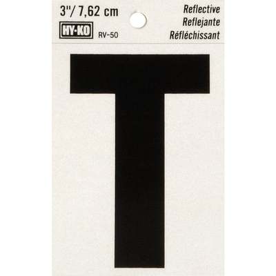 3" REFLECT LETTER T