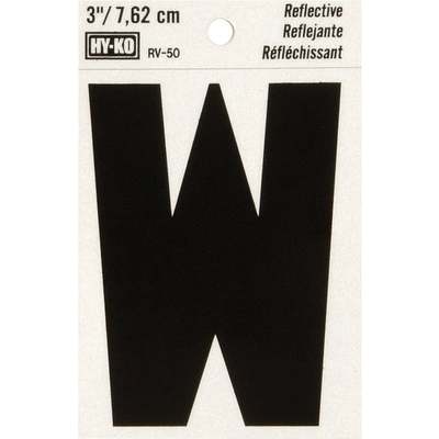 3" REFLECT LETTER W