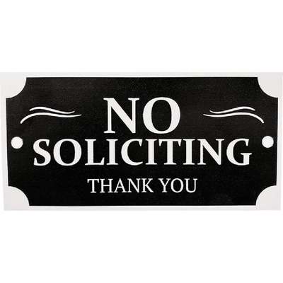 NO SOLICITING PLAQUE