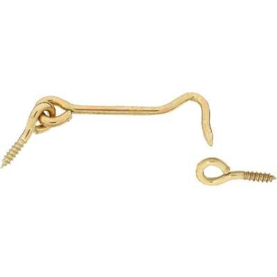 HOOK & EYE 3"SOL/BRASS