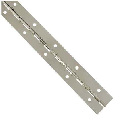 National Steel 1-1/2 In. x 12 In. Nickel Continuous Hinge