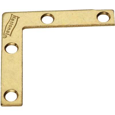 2" X 3/8" FLAT CORNER BRACE ZN