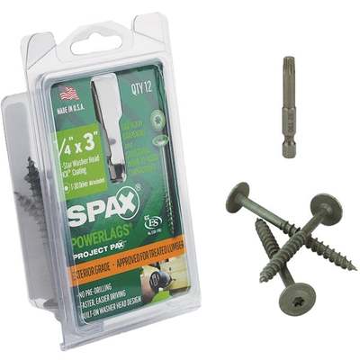 1/4X3 WH PWRLG SCREW