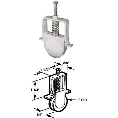 2pk Adj Screen Door Roller