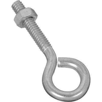 National 1/4 In. x 2-1/2 In. Zinc Eye Bolt with Hex Nut