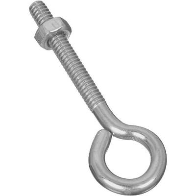 National 1/4 In. x 3 In. Zinc Eye Bolt with Hex Nut
