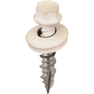 1" WHT SCREW W WASHER