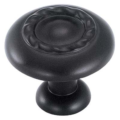 1.25" BLK ROPE KNOB