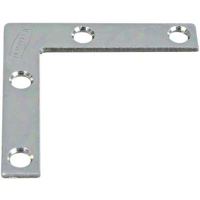 2" X 3/8" FLAT CORNER BRACE ZN