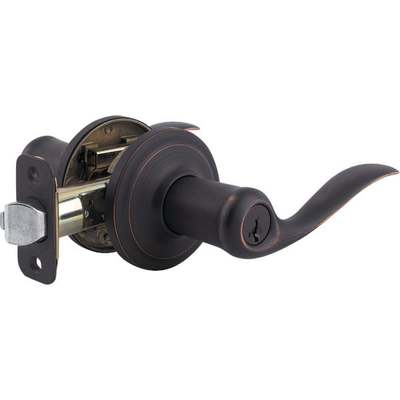 Kwikset Signature Series Venetian Bronze Tustin Entry Door Lever with