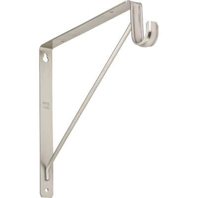 BRACKET CLOSET ROD SAT/NICKEL