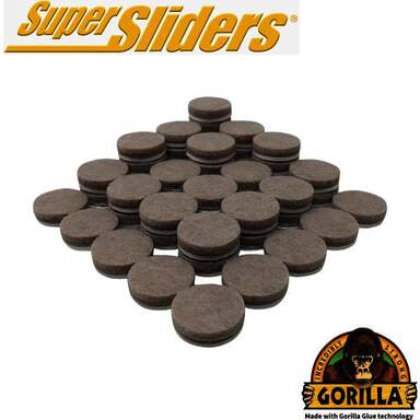 48PC 1" BEIGE FELT PAD