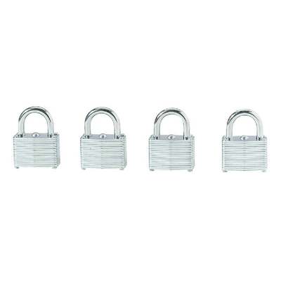 PADLOCK 1-1/2 STEEL 4PK