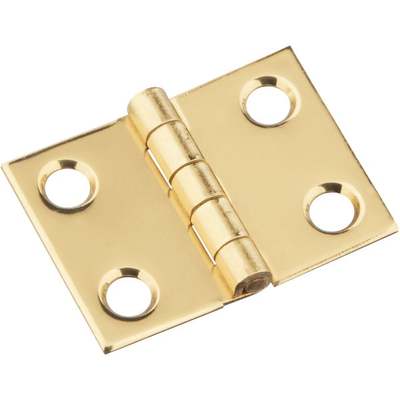 HINGE BROAD 3/4"X1"P/BRASS 2PK