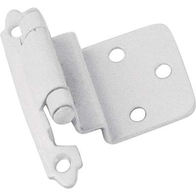 HINGE 3/8" INSET WHITE EPOX D/C