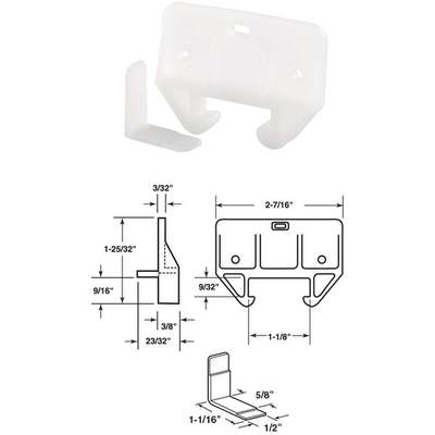 WHITE NYLON TRACK GUIDE