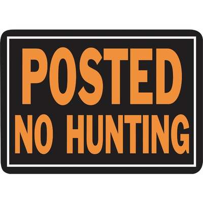 Alum No Hunt Sign