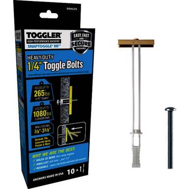 10CT 1/4-24X2" TGL BOLT