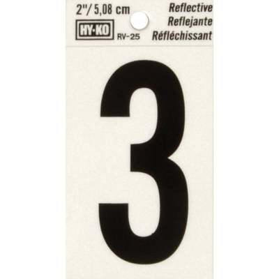 Hy-Ko Vinyl 2 In. Reflective Adhesive Number Three