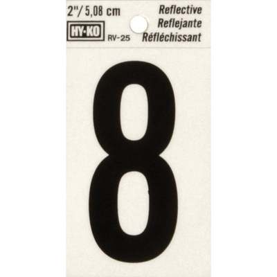 Hy-Ko Vinyl 2 In. Reflective Adhesive Number Eight