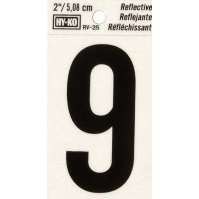 Hy-Ko Vinyl 2 In. Reflective Adhesive Number Nine