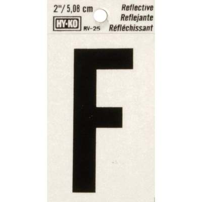Hy-Ko Vinyl 2 In. Reflective Adhesive Letter, F
