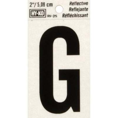 Hy-Ko Vinyl 2 In. Reflective Adhesive Letter, G
