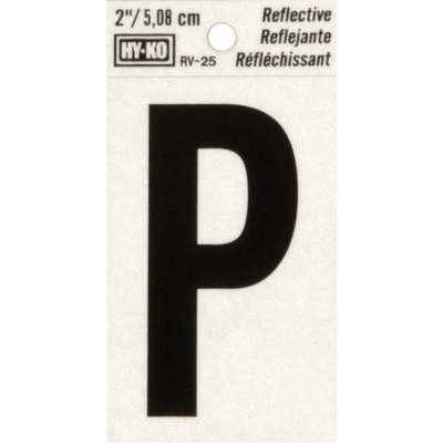 Hy-Ko Vinyl 2 In. Reflective Adhesive Letter, P