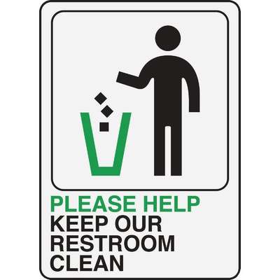 RSTROOM CLEAN SIGN