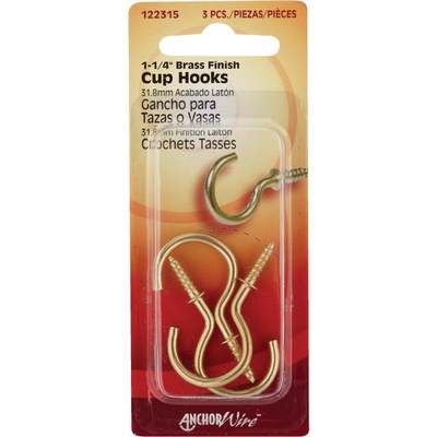 1-1/4" BRS CUP HOOK