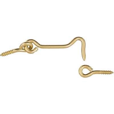 HOOK & EYE 2-1/2"SOL/BRASS