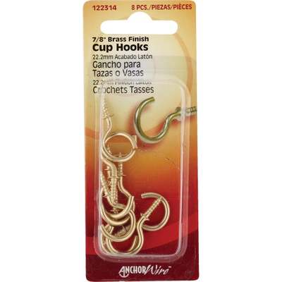 7/8" BRS CUP HOOK