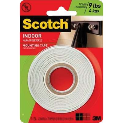 Scotch-Mount 1/2 In. x 80 In. White Indoor Double-Sided Mounting Tape (15
