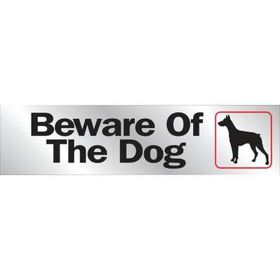 8-1/2X2 BEWARE DOG SIGN