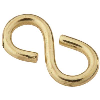 7/8" CLOSED S HOOK BRASS